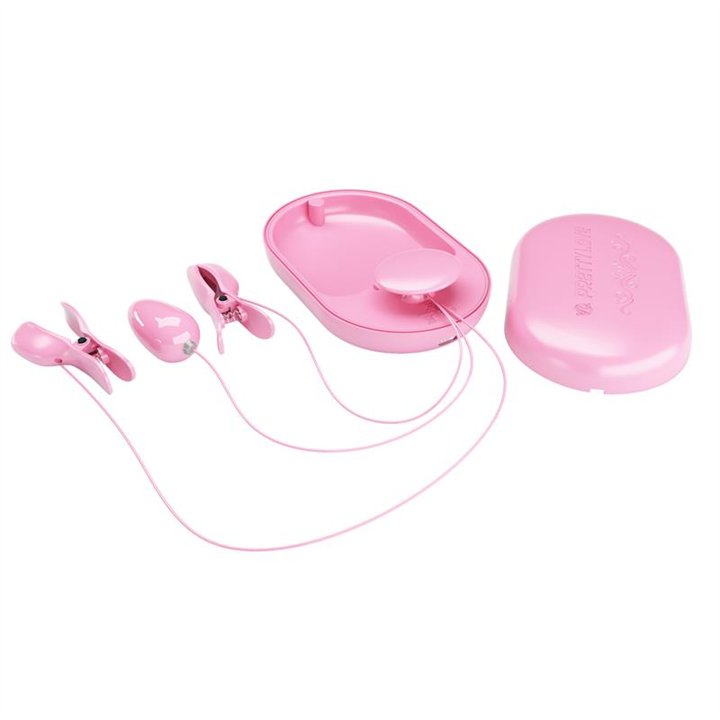 Surprise Box Vibrating Egg and Electric Shock Nipple Clamps Pink - BI-300034 - Teknashop Ltd