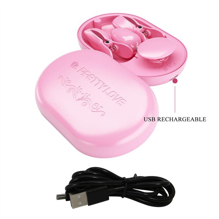 Surprise Box Vibrating Egg and Electric Shock Nipple Clamps Pink - BI-300034 - Teknashop Ltd
