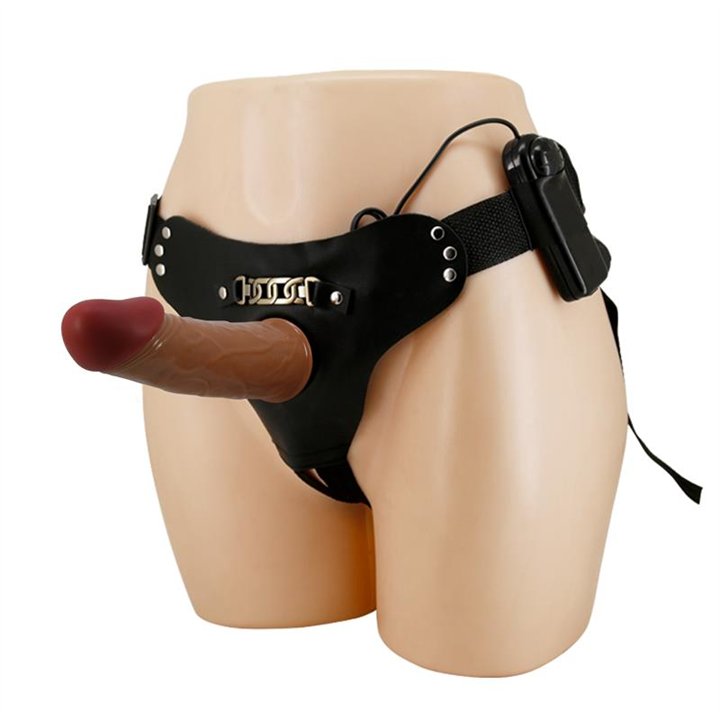 Strap-on with Holow Dildo, Vibration and Remote Control Starks - BW-022096Z - Teknashop Ltd