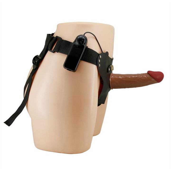 Strap-on with Holow Dildo, Vibration and Remote Control Starks - BW-022096Z - Teknashop Ltd