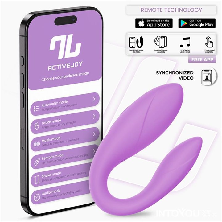 Couple Toy with App Flexible Silicone Lavender - IN-478 - Teknashop Ltd