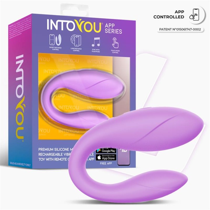 Couple Toy with App Flexible Silicone Lavender - IN-478 - Teknashop Ltd