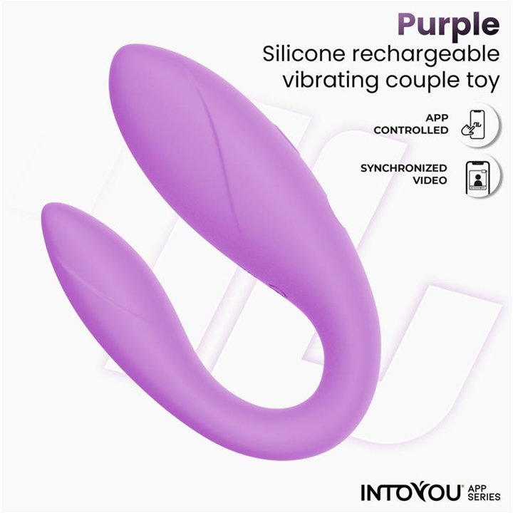 Couple Toy with App Flexible Silicone Lavender - IN-478 - Teknashop Ltd