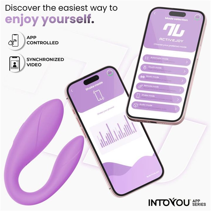 Couple Toy with App Flexible Silicone Lavender - IN-478 - Teknashop Ltd