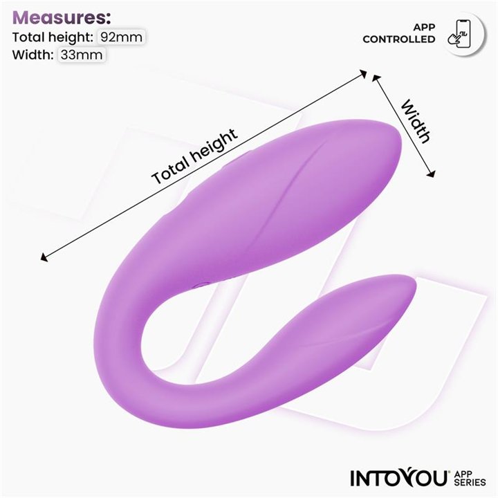 Couple Toy with App Flexible Silicone Lavender - IN-478 - Teknashop Ltd