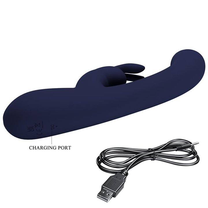Lamar Vibrator G-Spot Rabbit Dark Blue - BW-500004-LED-2 - Teknashop Ltd
