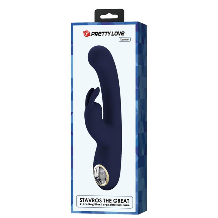 Lamar Vibrator G-Spot Rabbit Dark Blue - BW-500004-LED-2 - Teknashop Ltd