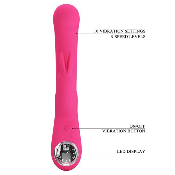 Lamar Vibrator G-Spot Rabbit Pink - BW-500004-LED-1 - Teknashop Ltd