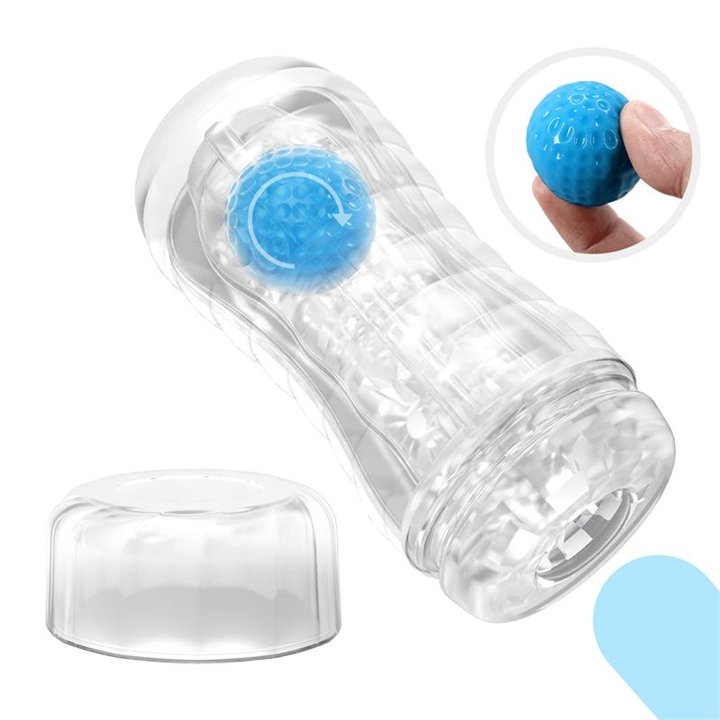 Planet Ball-Rolling Masturbator Cup Blue - BM-009249N - Teknashop Ltd