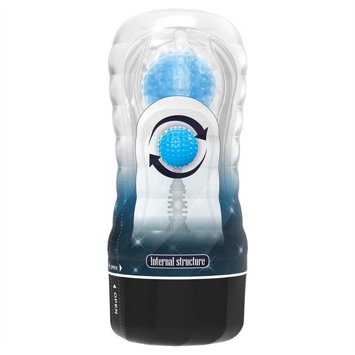 Planet Ball-Rolling Masturbator Cup Blue - BM-009249N - Teknashop Ltd