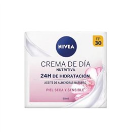 Nivea Nourishing Day Cream 24h Hydration Dry And Sensitive Skin 50ml - unisex - Teknashop Ltd