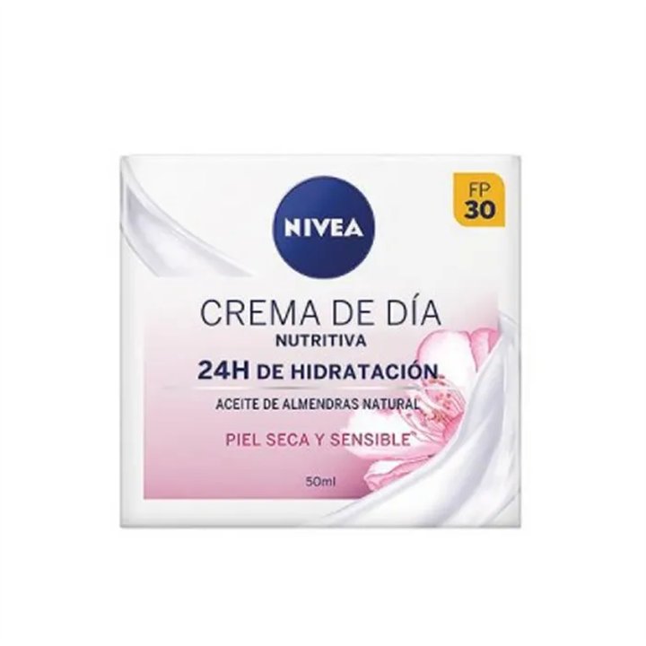 Nivea Nourishing Day Cream 24h Hydration Dry And Sensitive Skin 50ml - unisex - Teknashop Ltd