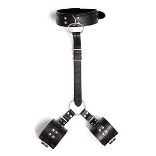 Collar with Restraints Adjustable Black - F-364 - Teknashop Ltd