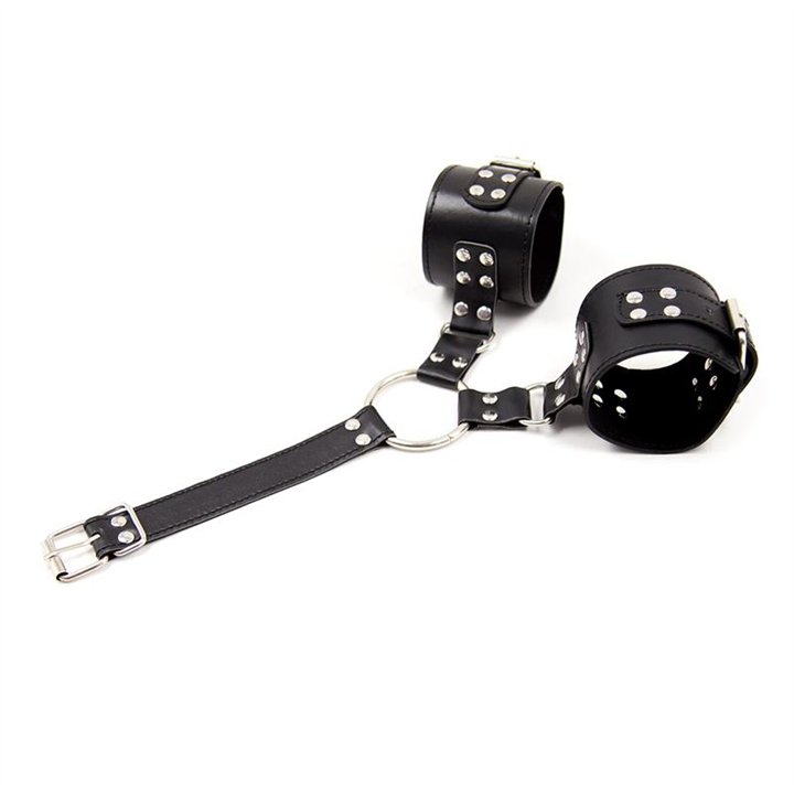 Collar with Restraints Adjustable Black - F-364 - Teknashop Ltd