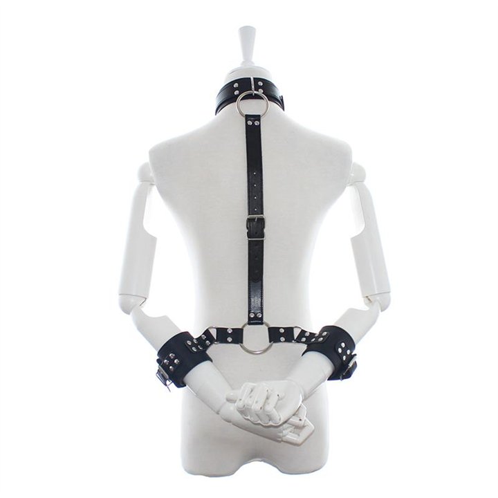 Collar with Restraints Adjustable Black - F-364 - Teknashop Ltd