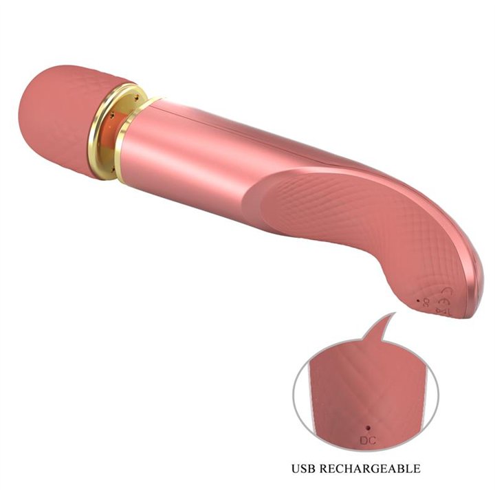 Vibrating Wand USB Silicone Pink - BI-014808-1 - Teknashop Ltd