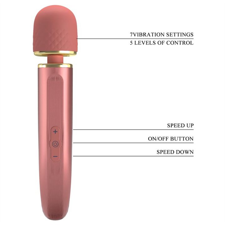 Vibrating Wand USB Silicone Pink - BI-014808-1 - Teknashop Ltd