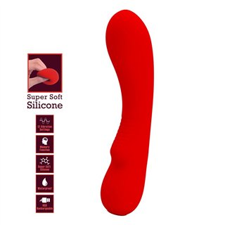 Prescott Vibrator USB Silicone Red - BI-014667-2 - Teknashop Ltd