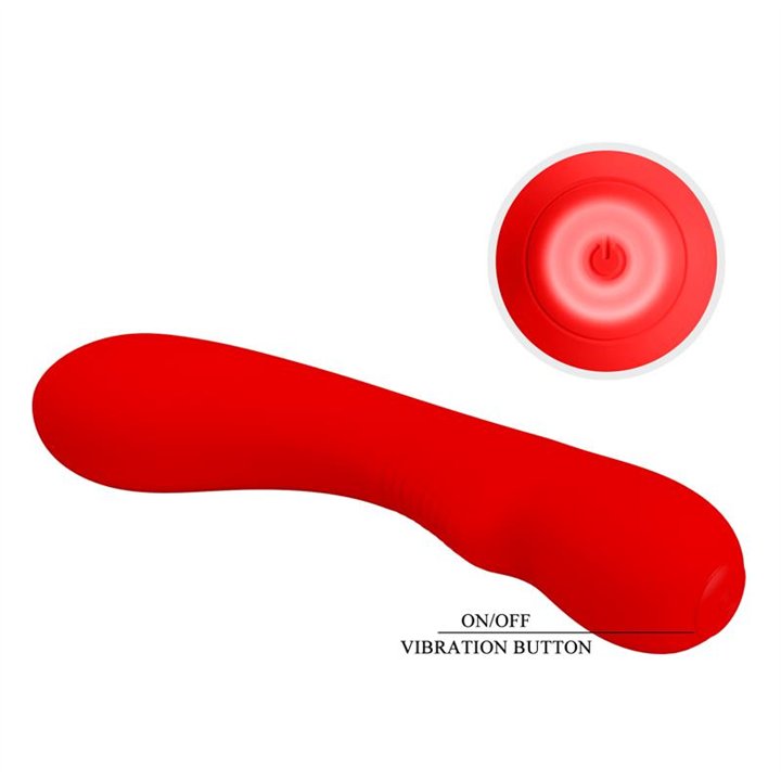 Prescott Vibrator USB Silicone Red - BI-014667-2 - Teknashop Ltd
