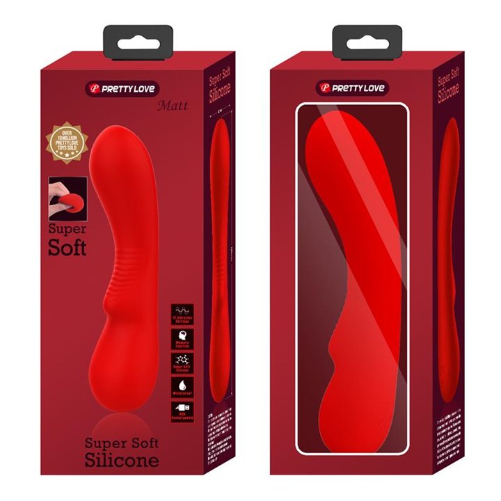 Prescott Vibrator USB Silicone Red - BI-014667-2 - Teknashop Ltd