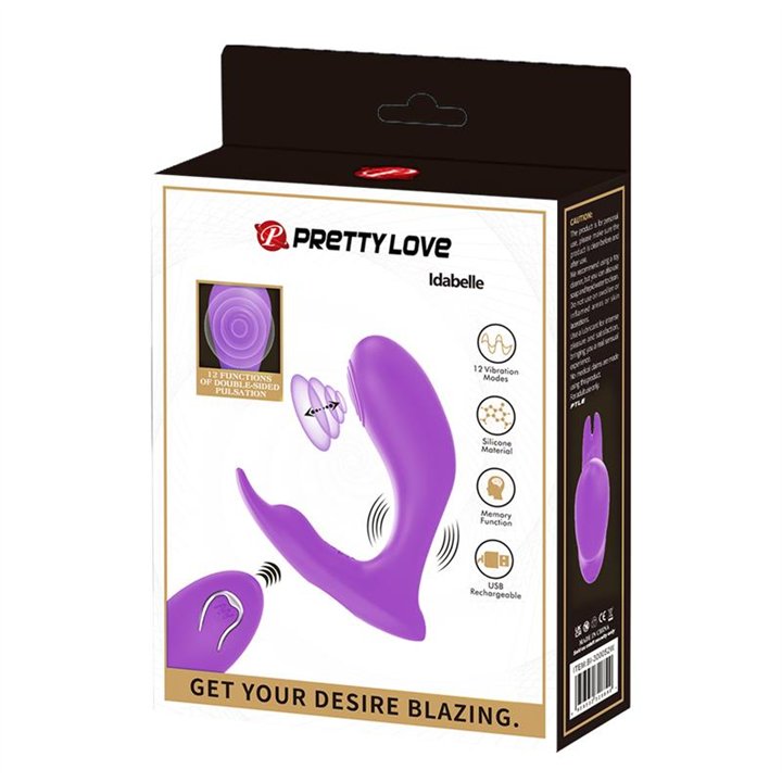 Idabelle Stimulator with Vibration and Pulsation Remote Control - BI-300052W - Teknashop Ltd