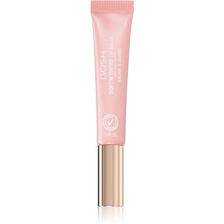 Gosh, Soft'n Tinted, Vegan, Moisturizing, Lip Balm, 003, Rose, SPF 15, 8 ml - Teknashop Ltd