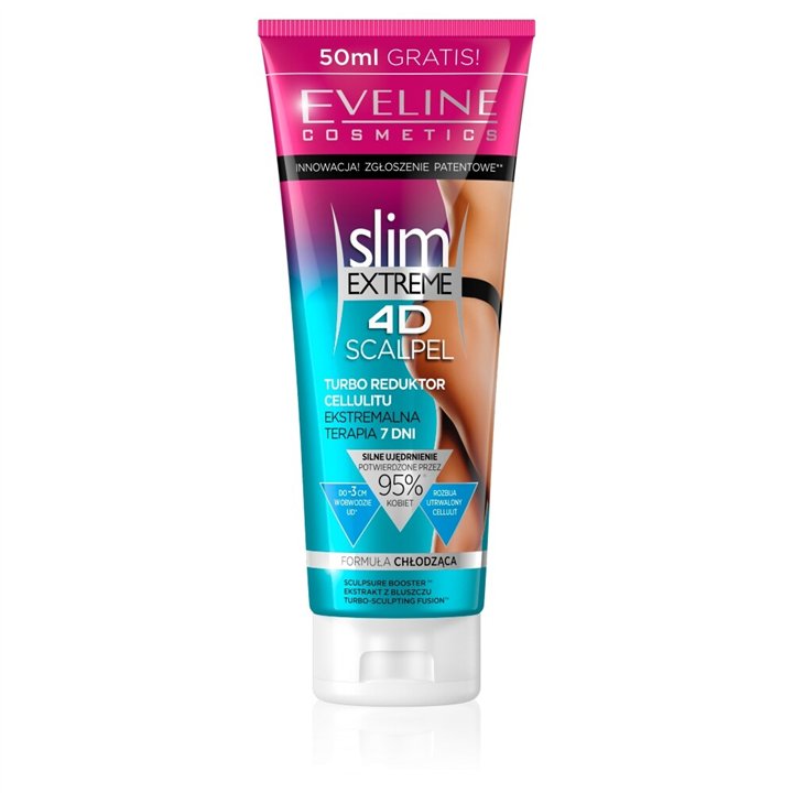 Eveline Cosmetics, Slim Extreme 4D, Slimming, Body Cream, Thighs, 250 ml - Teknashop Ltd