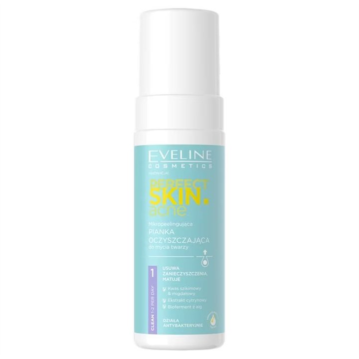 Eveline Cosmetics, Perfect Skin.Acne, Cleansing, Cleansing Foam, 150 ml - Teknashop Ltd