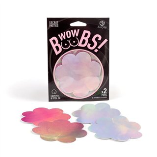 Wow Boobs! Nipple Covers Flower Shapped Holographic - F6263 - Teknashop Ltd