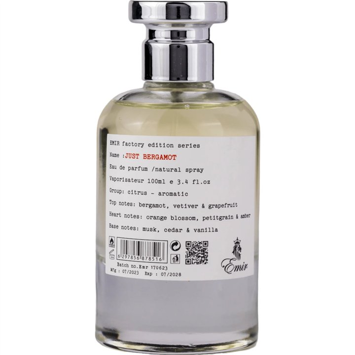 Emir, Just Bergamot Factory Edition, Eau De Parfum, Unisex, 100 ml - Teknashop Ltd