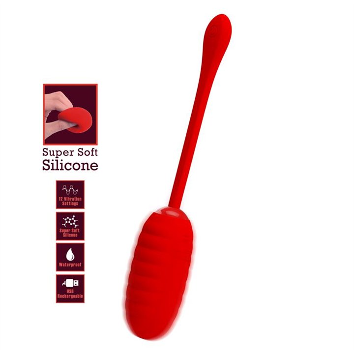 Kirk Vibrating Egg Red - BI-014654-2 - Teknashop Ltd
