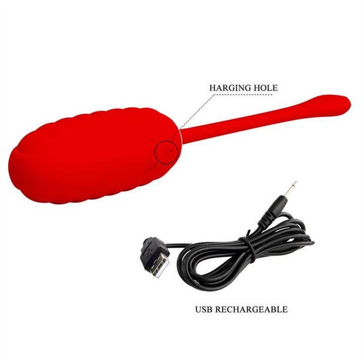 Kirk Vibrating Egg Red - BI-014654-2 - Teknashop Ltd