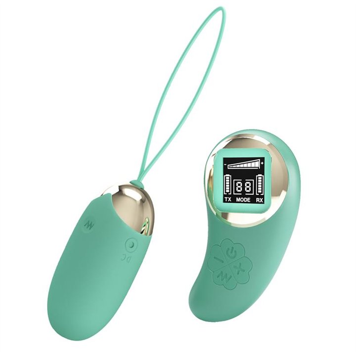 Mina Vibrating Egg with Digital Screen remote control green - BI-014362W-LED-1 - Teknashop Ltd