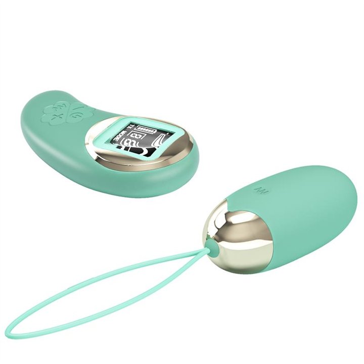 Mina Vibrating Egg with Digital Screen remote control green - BI-014362W-LED-1 - Teknashop Ltd