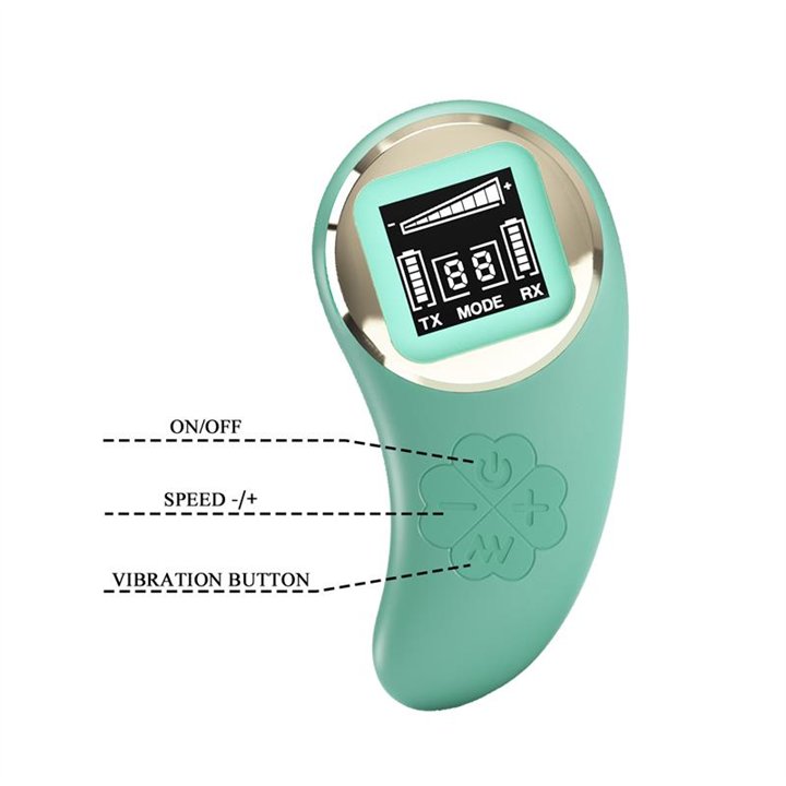 Mina Vibrating Egg with Digital Screen remote control green - BI-014362W-LED-1 - Teknashop Ltd