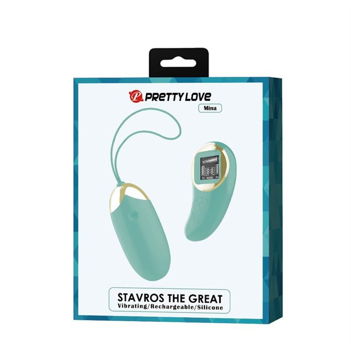 Mina Vibrating Egg with Digital Screen remote control green - BI-014362W-LED-1 - Teknashop Ltd