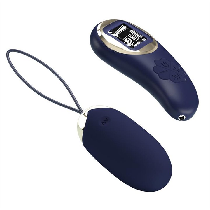 Mina Vibrating Egg with Digital Screem Remote control Blue - BI-014362W-LED - Teknashop Ltd