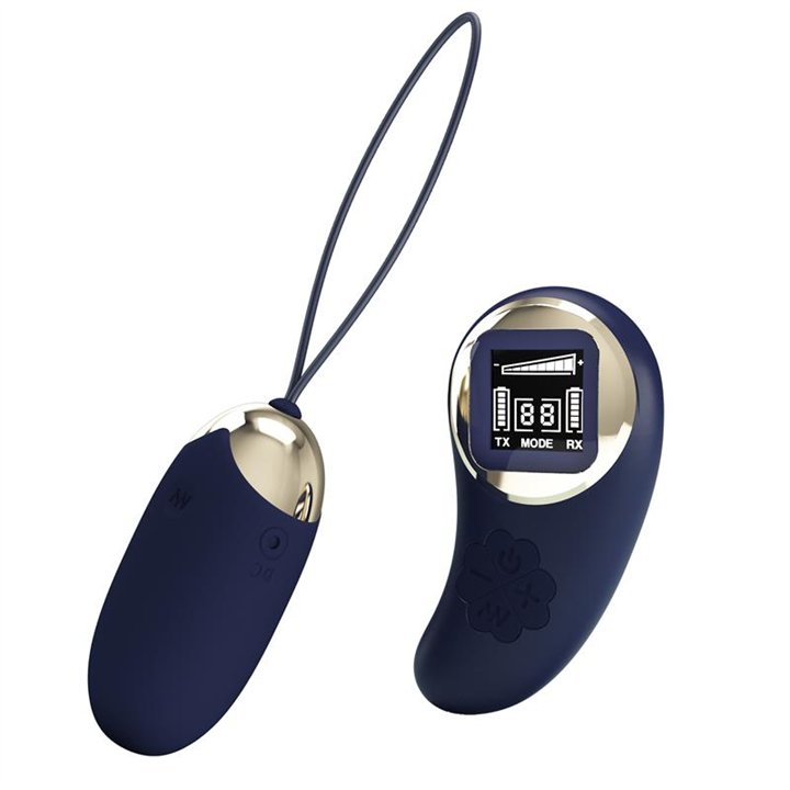 Mina Vibrating Egg with Digital Screem Remote control Blue - BI-014362W-LED - Teknashop Ltd