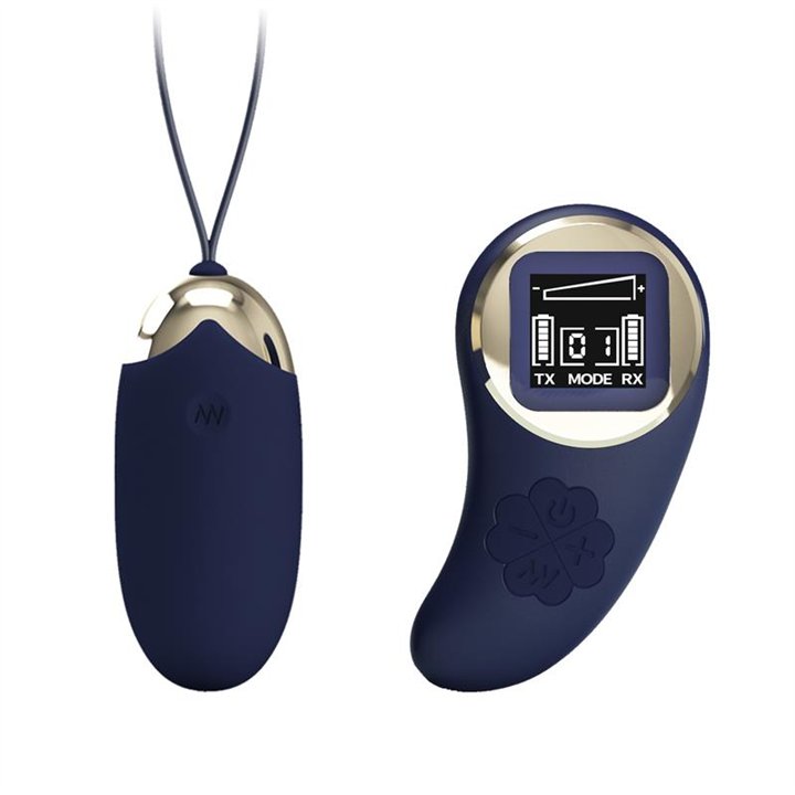 Mina Vibrating Egg with Digital Screem Remote control Blue - BI-014362W-LED - Teknashop Ltd