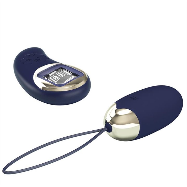 Mina Vibrating Egg with Digital Screem Remote control Blue - BI-014362W-LED - Teknashop Ltd