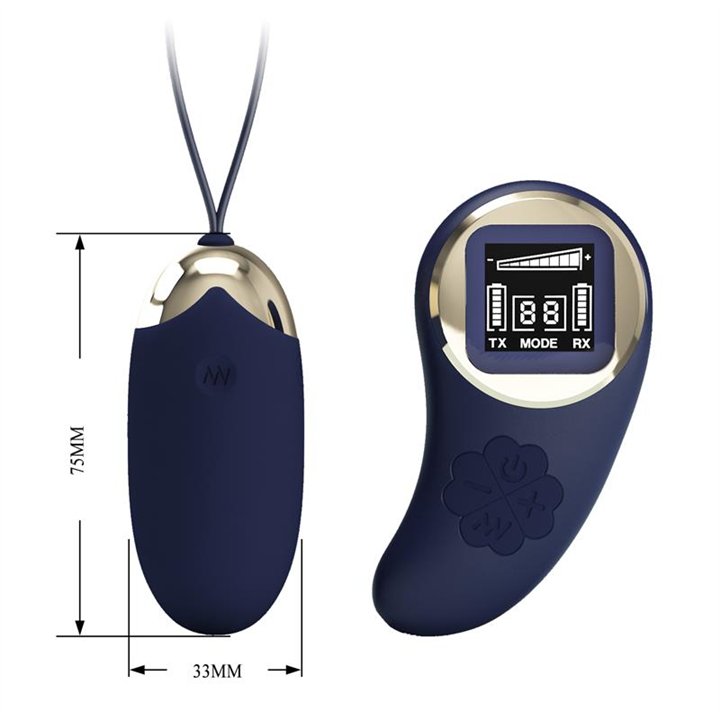 Mina Vibrating Egg with Digital Screem Remote control Blue - BI-014362W-LED - Teknashop Ltd