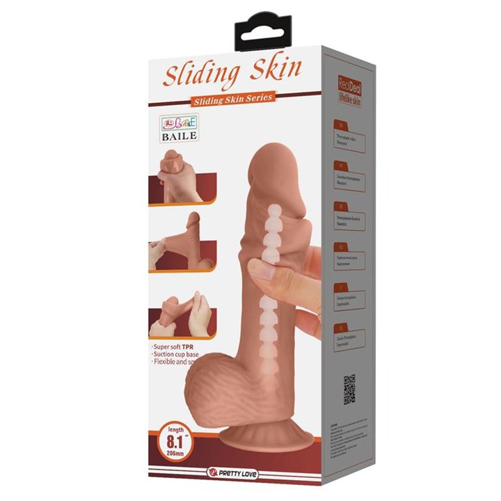 Lisle Sliding Skin Realistic Dildo 20.6 cm - BW-008106NRG-1 - Teknashop Ltd