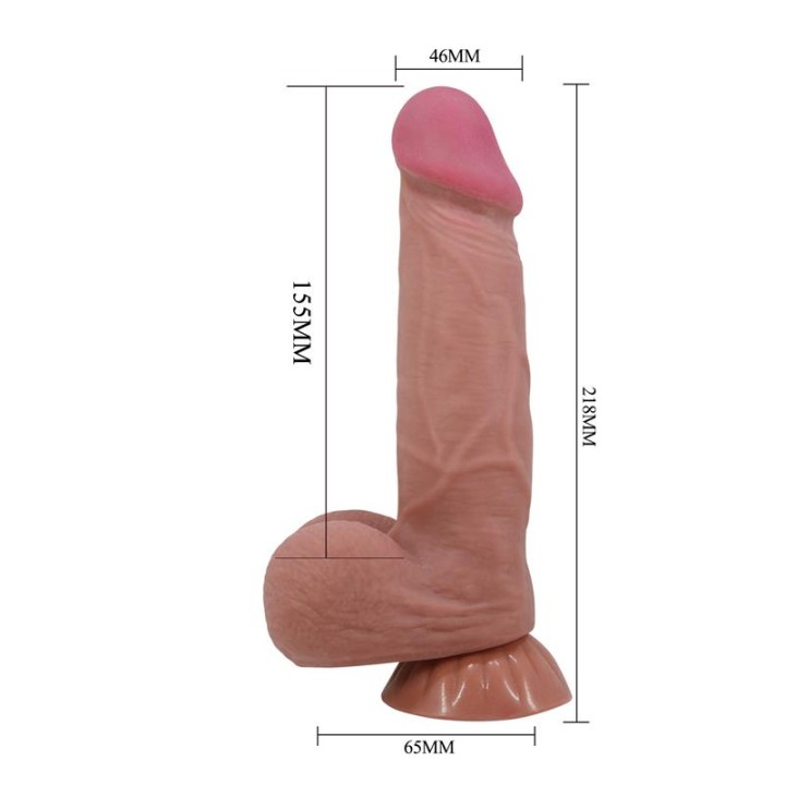 Sliding Skin Realistic Dildo 21.8 cm - BW-008105NRG-1 - Teknashop Ltd
