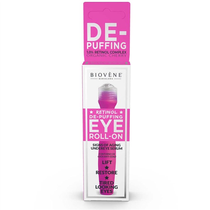 Biovene, Retinol De-Puffing, De-puffing, Eye Roll-On, 15 ml - Teknashop Ltd