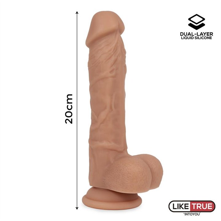 Realistic Dildo Liquid Silicone Dual Layer 8 - LT-457 - Teknashop Ltd