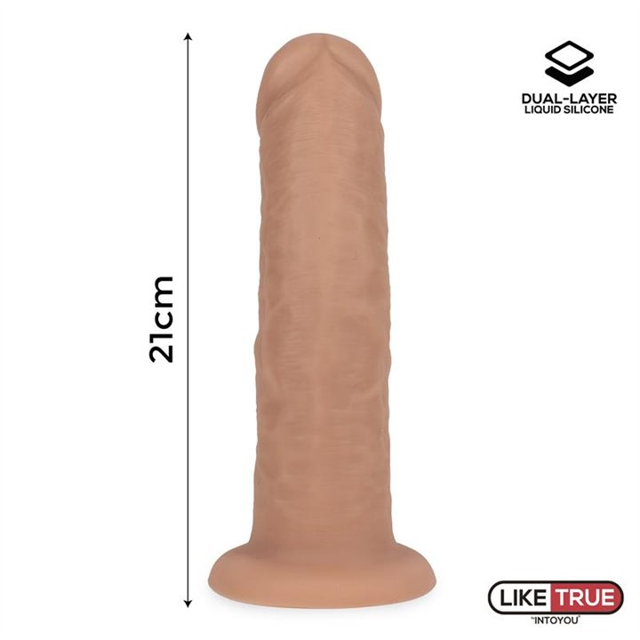 Realistic Dildo Liquid Silicone Dual Layer 8.25 - LT-456 - Teknashop Ltd