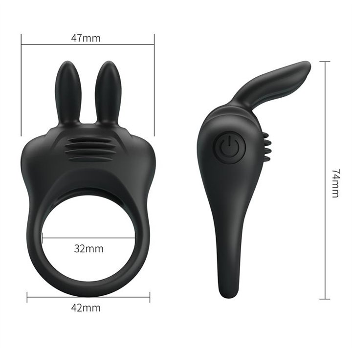 Davion Cock ring with vibration and Rabit - BI-210264 - Teknashop Ltd