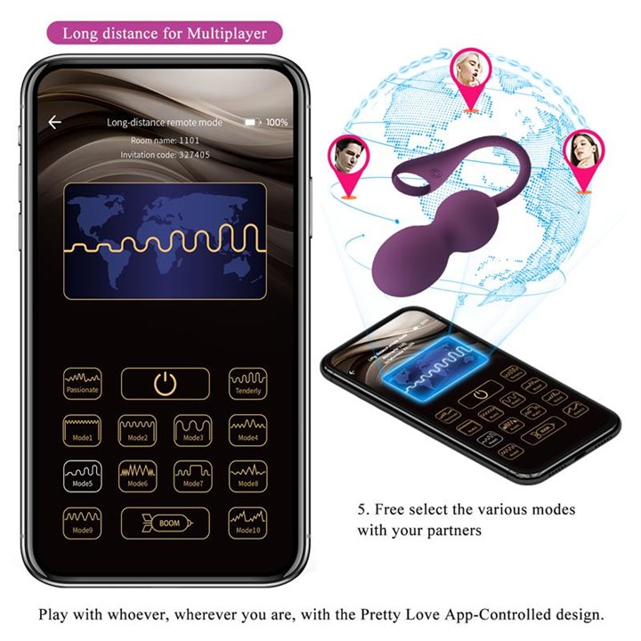 Kegel Balls with Vibration and APP - BI-210212HP-2 - Teknashop Ltd