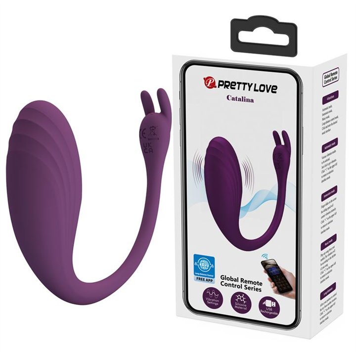 Catalina Vibrating Egg with APP Purple - BI-014935HP-1 - Teknashop Ltd