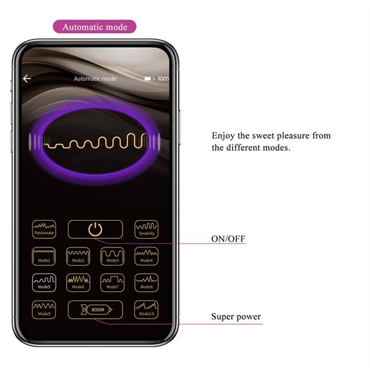 Catalina Vibrating Egg with APP Purple - BI-014935HP-1 - Teknashop Ltd
